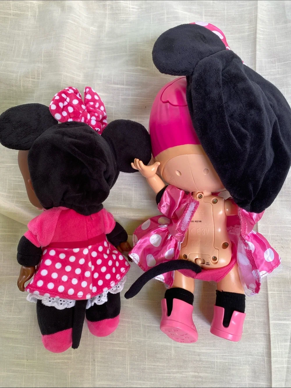 Pink Polka Dot Baby Dolls Set - Plush Interactive Toys